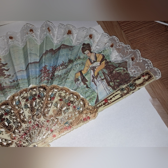 Chinese Classic Art Fan Vintage 1984 - Picture 3 of 16